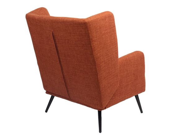 Πολυθρόνα Mareta pakoworld terracotta ύφασμα με πόδι σε μαύρη απόχρωση 83x80x99εκ - ΚΑΡΕΚΛΕΣ - ΠΟΛΥΘΡΟΝΕΣ ΕΣ. στο Milonadakis.gr