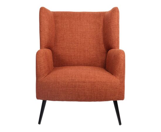 Πολυθρόνα Mareta pakoworld terracotta ύφασμα με πόδι σε μαύρη απόχρωση 83x80x99εκ - ΚΑΡΕΚΛΕΣ - ΠΟΛΥΘΡΟΝΕΣ ΕΣ. στο Milonadakis.gr