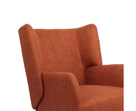 Πολυθρόνα Mareta pakoworld terracotta ύφασμα με πόδι σε μαύρη απόχρωση 83x80x99εκ - ΚΑΡΕΚΛΕΣ - ΠΟΛΥΘΡΟΝΕΣ ΕΣ. στο Milonadakis.gr