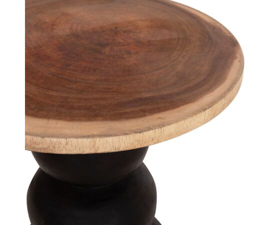 ΒΟΗΘΗΤΙΚΟ ΤΡΑΠΕΖΑΚΙ ΣΤΡΟΓΓΥΛΟ JACKY HM9890 SUAR ΞΥΛΟ ΦΥΣΙΚΟ & ΜΑΥΡΟ Φ40x45,5Υεκ. - ΒΟΗΘΗΤΙΚΑ ΤΡΑΠΕΖΑΚΙΑ στο Milonadakis.gr