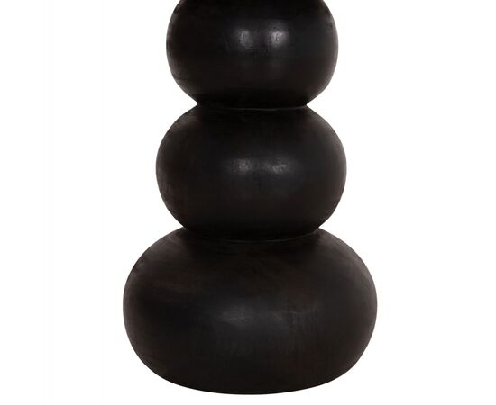 ΒΟΗΘΗΤΙΚΟ ΤΡΑΠΕΖΑΚΙ ΣΤΡΟΓΓΥΛΟ JACKY HM9890 SUAR ΞΥΛΟ ΦΥΣΙΚΟ & ΜΑΥΡΟ Φ40x45,5Υεκ. - ΒΟΗΘΗΤΙΚΑ ΤΡΑΠΕΖΑΚΙΑ στο Milonadakis.gr