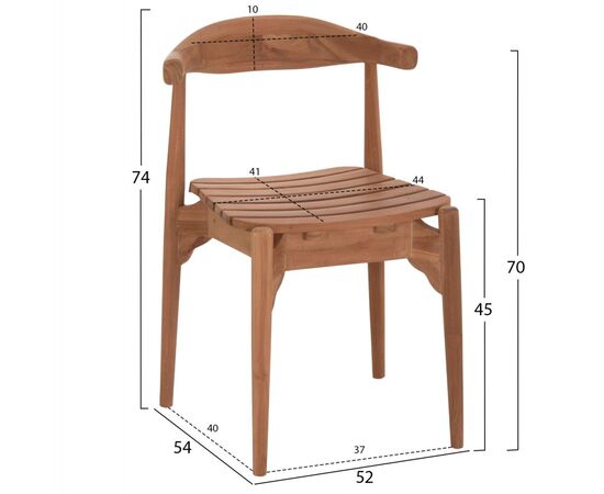 ΚΑΡΕΚΛΑ ΤΡΑΠΕΖΑΡΙΑΣ ΕΞ.ΧΩΡΟΥ DONNY HM6378 ΞΥΛΟ TEAK 52x54x74Υεκ. - ΚΑΡΕΚΛΕΣ - ΠΟΛΥΘΡΟΝΕΣ στο Milonadakis.gr