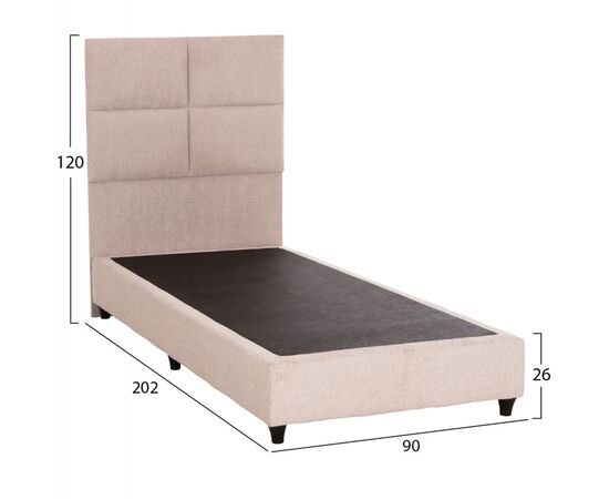 ΚΡΕΒΑΤΙ ΜΟΝΟ MILO HM652.32 ΜΠΕΖ TEDDY ΥΦΑΣΜΑ ΓΙΑ ΣΤΡΩΜΑ 90x200εκ - ΚΡΕΒΑΤΙΑ στο Milonadakis.gr
