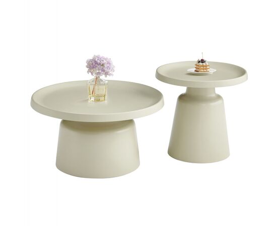 ΣΕΤ 2 ΤΡΑΠΕΖΙΑ ΣΑΛΟΝΙΟΥ RINKON2 HM18304.04 ΜΕΤΑΛΛΟ ΣΕ ΣΑΜΠΑΝΙ Φ50εκ & Φ70εκ - ΤΡΑΠΕΖΙΑ ΚΟΥΖΙΝΑΣ στο Milonadakis.gr