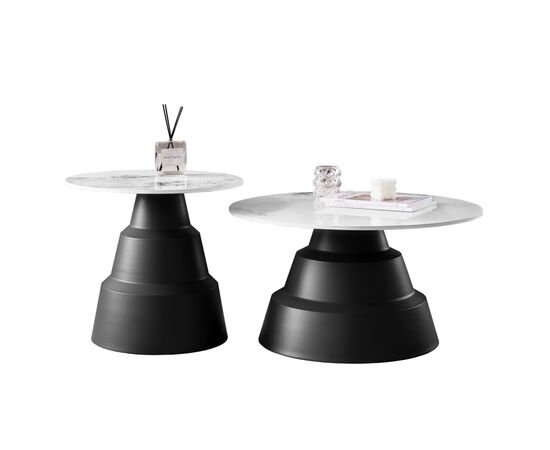 ΣΕΤ 2 ΤΡΑΠΕΖΙΑ ΣΑΛΟΝΙΟΥ LIDOX HM18306.02 SINTERED STONE TOP- SNOW WHITE ΧΡΩΜΑ Φ50 & Φ70 - ΤΡΑΠΕΖΑΚΙΑ ΣΑΛΟΝΙΟΥ στο Milonadakis.gr