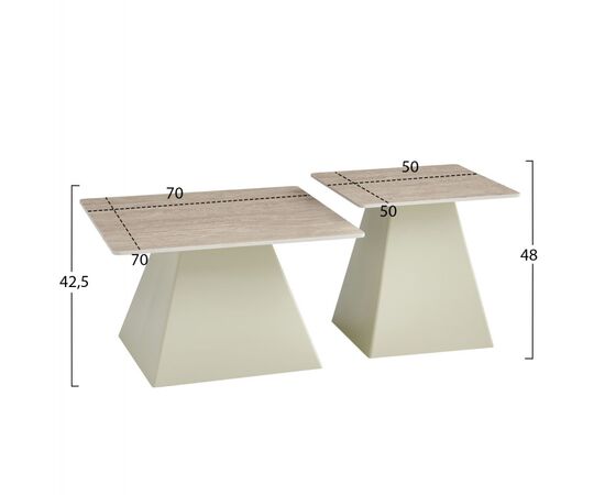 ΣΕΤ 2 ΤΡΑΠΕΖΙΑ ΣΑΛΟΝΙΟΥ QUBER(X) HM18311.04 ΚΕΡΑΜΙΚΑ TOP ΤΕΤΡΑΓΩΝΑ--ΒΑΣΕΙΣ ΣΑΜΠΑΝΙ - ΤΡΑΠΕΖΑΚΙΑ ΣΑΛΟΝΙΟΥ στο Milonadakis.gr