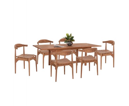 ΣΕΤ ΤΡΑΠΕΖΑΡΙΑΣ DONNY HM21292 ΤΡΑΠΕΖΙ ΕΠΕΚΤΕΙΝΟΜΕΝΟ & 6 ΠΟΛΥΘΡΟΝΕΣ--ΤΕΑΚ - ΣΕΤ ΤΡΑΠΕΖΑΡΙΕΣ στο Milonadakis.gr