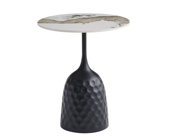 ΤΡΑΠΕΖΙ ΣΑΛΟΝΙΟΥ LONGSTEM HM18317.02 ΒΑΣΗ ΜΑΥΡΗ--SINTERED STONE PANDORA SCHEME Φ50 - ΤΡΑΠΕΖΙΑ ΚΟΥΖΙΝΑΣ στο Milonadakis.gr