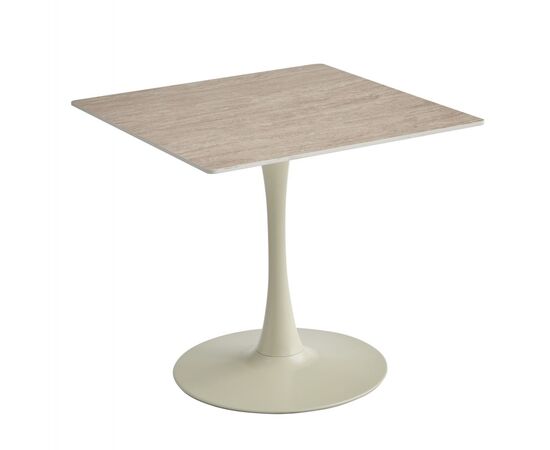 ΤΡΑΠΕΖΙ ΤΡΑΠΕΖΑΡΙΑΣ TETRAN HM18315.04 ΒΑΣΗ ΣΑΜΠΑΝΙ--SINTERED STONE ΧΡΩΜΑ ΤΡΑΒΕΡΤΙΝΑ 80x80x74Υεκ - ΤΡΑΠΕΖΙΑ ΚΟΥΖΙΝΑΣ στο Milonadakis.gr