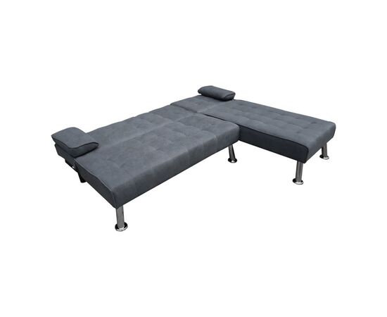 Γωνιακός καναπές-κρεβάτι αναστρέψιμος Brisk pakoworld ύφασμα με ανθρακί απόχρωση 200x146x75εκ - ΚΑΝΑΠΕΔΕΣ-ΣΑΛΟΝΙΑ στο Milonadakis.gr