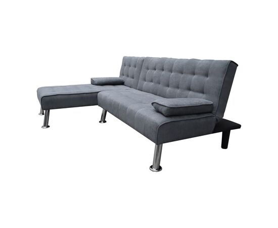 Γωνιακός καναπές-κρεβάτι αναστρέψιμος Brisk pakoworld ύφασμα με ανθρακί απόχρωση 200x146x75εκ - ΚΑΝΑΠΕΔΕΣ-ΣΑΛΟΝΙΑ στο Milonadakis.gr