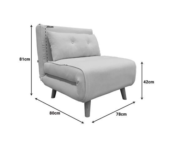 Πολυθρόνα-κρεβάτι Josuane I pakoworld ύφασμα σε ανθρακί απόχρωση 78x80x81εκ - ΚΑΝΑΠΕΔΕΣ-ΣΑΛΟΝΙΑ στο Milonadakis.gr