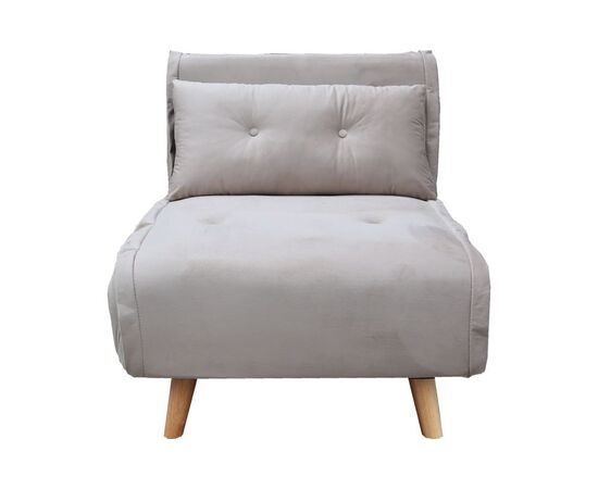 Πολυθρόνα-κρεβάτι Josuane I pakoworld βελούδο σε γκρι απόχρωση 78x80x81εκ - ΚΑΝΑΠΕΔΕΣ-ΣΑΛΟΝΙΑ στο Milonadakis.gr