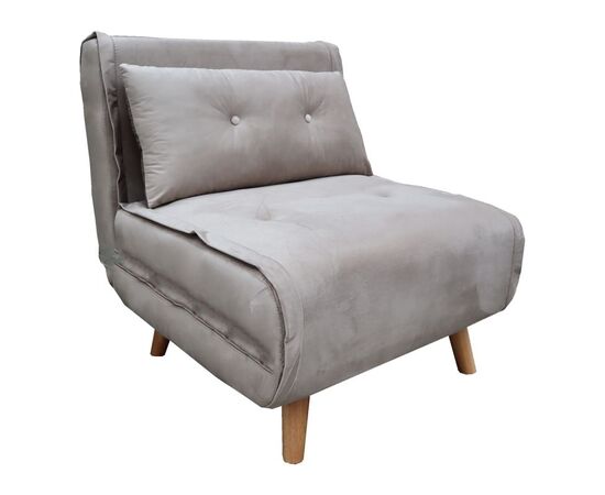 Πολυθρόνα-κρεβάτι Josuane I pakoworld βελούδο σε γκρι απόχρωση 78x80x81εκ - ΚΑΝΑΠΕΔΕΣ-ΣΑΛΟΝΙΑ στο Milonadakis.gr