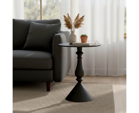 Βοηθητικό τραπέζι Lalou pakoworld μέταλλο σε μαύρη απόχρωση Φ40x55εκ - ΒΟΗΘΗΤΙΚΑ ΤΡΑΠΕΖΑΚΙΑ στο Milonadakis.gr