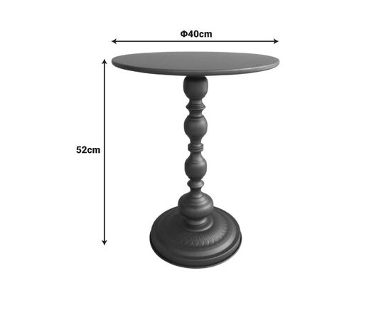 Βοηθητικό τραπέζι Anesor pakoworld μέταλλο σε μαύρη απόχρωση Φ40x52εκ - ΒΟΗΘΗΤΙΚΑ ΤΡΑΠΕΖΑΚΙΑ στο Milonadakis.gr