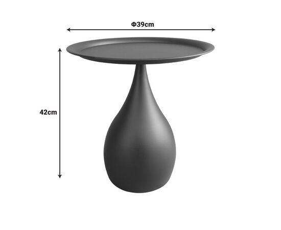 Βοηθητικό τραπέζι Samino pakoworld μέταλλο σε μαύρη απόχρωση Φ39x42εκ - ΒΟΗΘΗΤΙΚΑ ΤΡΑΠΕΖΑΚΙΑ στο Milonadakis.gr