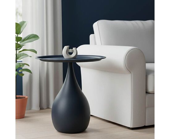 Βοηθητικό τραπέζι Samino pakoworld μέταλλο σε μαύρη απόχρωση Φ39x42εκ - ΒΟΗΘΗΤΙΚΑ ΤΡΑΠΕΖΑΚΙΑ στο Milonadakis.gr