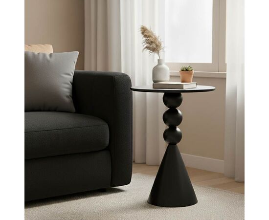 Βοηθητικό τραπέζι Bilane pakoworld μέταλλο σε μαύρη απόχρωση Φ39x55εκ - ΒΟΗΘΗΤΙΚΑ ΤΡΑΠΕΖΑΚΙΑ στο Milonadakis.gr