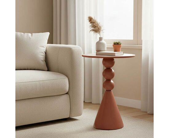 Βοηθητικό τραπέζι Bilane pakoworld μέταλλο σε terracotta απόχρωση Φ39x55εκ - ΒΟΗΘΗΤΙΚΑ ΤΡΑΠΕΖΑΚΙΑ στο Milonadakis.gr