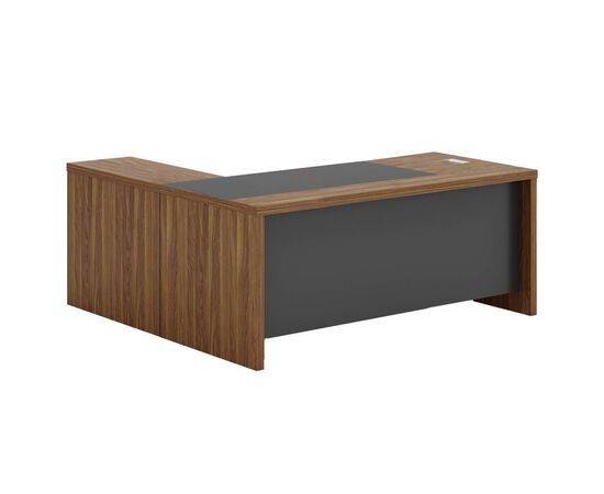 Γραφείο γωνιακό επαγγελματικό αναστρέψιμο Oscar pakoworld καρυδί-ανθρακί 200x188,6x76εκ - ΓΡΑΦΕΙΑ στο Milonadakis.gr