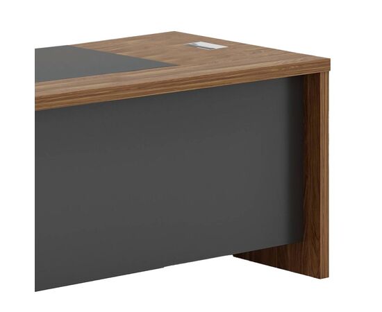 Γραφείο γωνιακό επαγγελματικό αναστρέψιμο Oscar pakoworld καρυδί-ανθρακί 200x188,6x76εκ - ΓΡΑΦΕΙΑ στο Milonadakis.gr