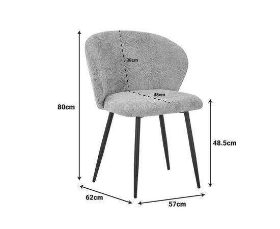 Καρέκλα Karg pakoworld μπεζ ύφασμα-πόδι μαύρο μέταλλο 57x62x80εκ - ΚΑΡΕΚΛΕΣ - ΠΟΛΥΘΡΟΝΕΣ ΕΣ. στο Milonadakis.gr