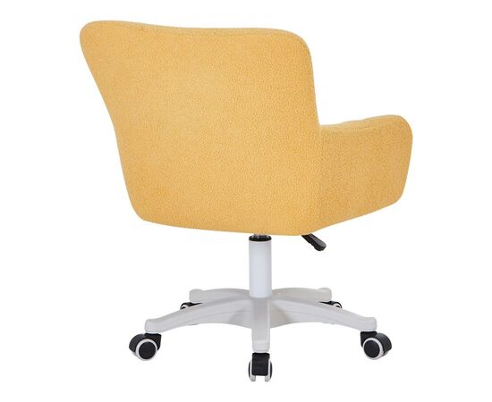 Καρέκλα γραφείου εργασίας Givole pakoworld σε κίτρινο μπουκλέ ύφασμα 55x55x75-84εκ - ΚΑΡΕΚΛΕΣ ΓΡΑΦΕΙΟΥ στο Milonadakis.gr