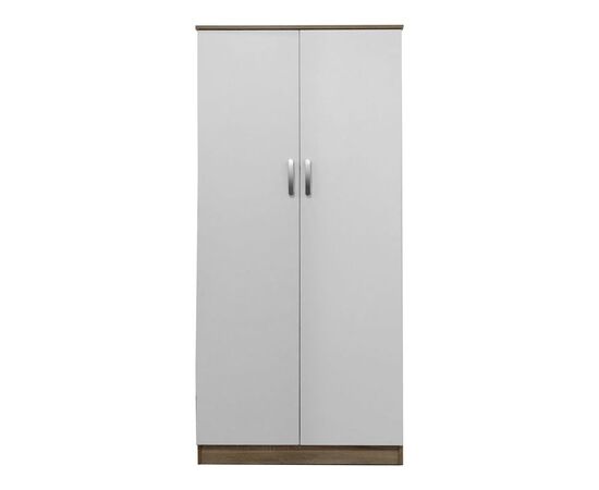 Ντουλάπα δίφυλλη Lego pakoworld σε oak-λευκή απόχρωση 80x42x180εκ - ΝΤΟΥΛΑΠΕΣ στο Milonadakis.gr