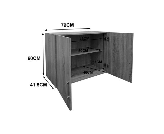 Πατάρι ντουλάπας δίφυλλο Lego pakoworld σε wenge απόχρωση 79x41.5x60εκ - ΝΤΟΥΛΑΠΕΣ στο Milonadakis.gr