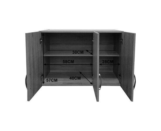 Πατάρι ντουλάπας τρίφυλλο Lego pakoworld σε oak απόχρωση 90x41.5x60εκ - ΝΤΟΥΛΑΠΕΣ στο Milonadakis.gr