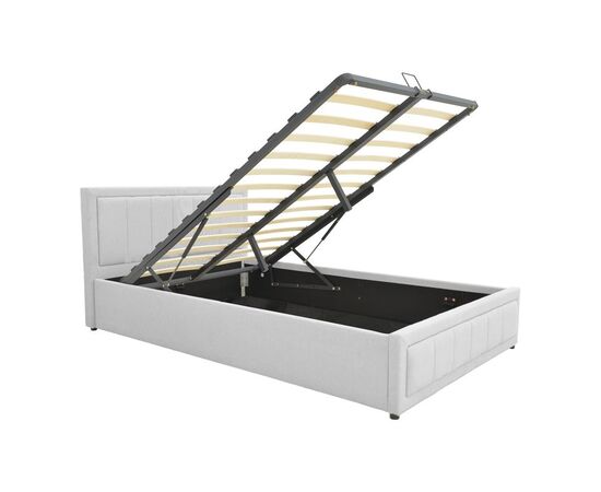 Κρεβάτι Huga pakoworld με αποθηκευτικό χώρο ύφασμα γκρι 160x200εκ - ΚΡΕΒΑΤΙΑ στο Milonadakis.gr