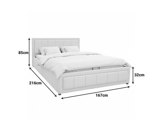 Κρεβάτι Huga pakoworld με αποθηκευτικό χώρο ύφασμα γκρι 160x200εκ - ΚΡΕΒΑΤΙΑ στο Milonadakis.gr