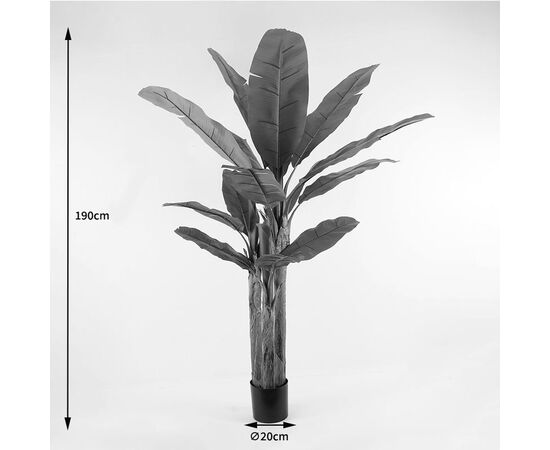Διακοσμητικό φυτό σε γλάστρα Banana Tree Inart πράσινο Φ53x190εκ - ΤΕΧΝΗΤΑ ΦΥΤΑ στο Milonadakis.gr