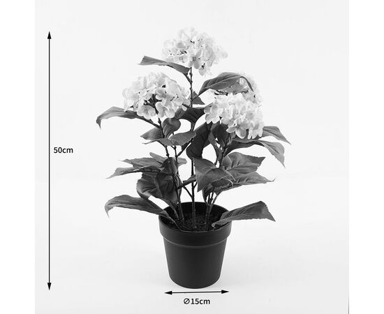 Διακοσμητικό φυτό σε γλάστρα Hydrangea Inart λευκό Φ35x50εκ - ΤΕΧΝΗΤΑ ΦΥΤΑ στο Milonadakis.gr