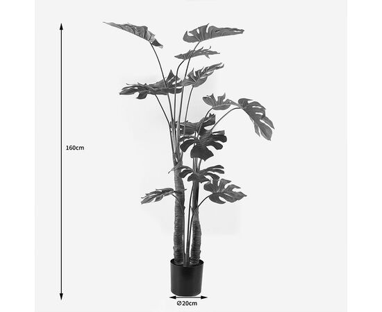 Διακοσμητικό φυτό σε γλάστρα Deliciosa I Inart πράσινο Φ90x160εκ - ΤΕΧΝΗΤΑ ΦΥΤΑ στο Milonadakis.gr