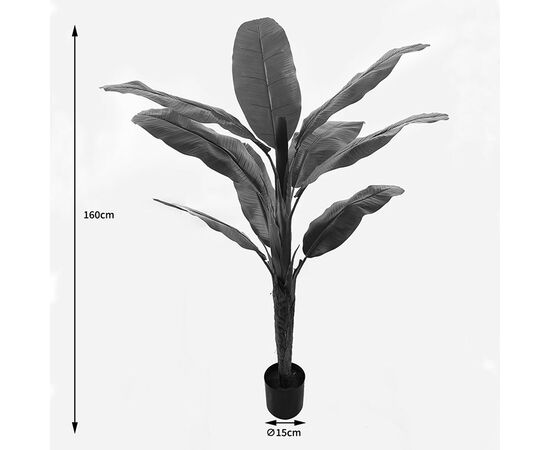 Διακοσμητικό φυτό σε γλάστρα Banono Inart πράσινο Φ95x160εκ - ΤΕΧΝΗΤΑ ΦΥΤΑ στο Milonadakis.gr