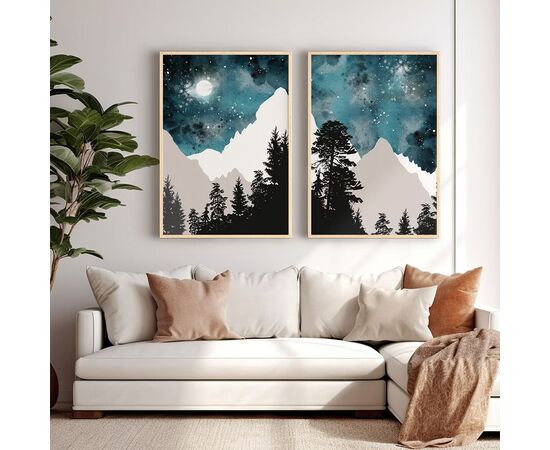 Πίνακας Grezio pakoworld δίπτυχος με ψηφιακή εκτύπωση και πλαίσιο 33x1.5x48εκ - ΠΙΝΑΚΕΣ στο Milonadakis.gr