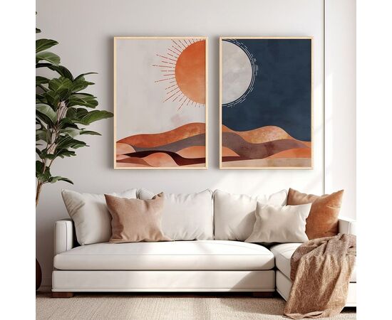 Πίνακας Lebrano pakoworld δίπτυχος με ψηφιακή εκτύπωση και πλαίσιο 33x1.5x48εκ - ΠΙΝΑΚΕΣ στο Milonadakis.gr