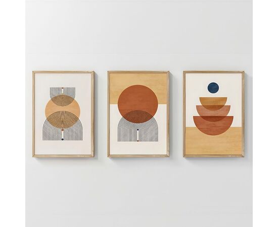 Πίνακας Mireta pakoworld τρίπτυχος με ψηφιακή εκτύπωση και πλαίσιο 33x1.5x48εκ - ΠΙΝΑΚΕΣ στο Milonadakis.gr