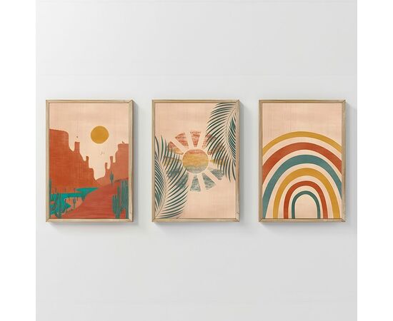 Πίνακας Delea pakoworld τρίπτυχος με ψηφιακή εκτύπωση και πλαίσιο 33x1.5x48εκ - ΠΙΝΑΚΕΣ στο Milonadakis.gr