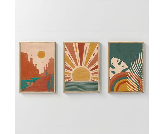 Πίνακας Bemvy pakoworld τρίπτυχος με ψηφιακή εκτύπωση και πλαίσιο 33x1.5x48εκ - ΠΙΝΑΚΕΣ στο Milonadakis.gr