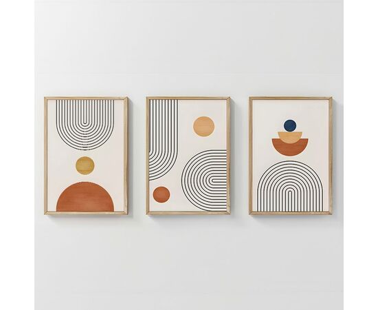 Πίνακας Lenda  pakoworld τρίπτυχος με ψηφιακή εκτύπωση και πλαίσιο 33x1.5x48εκ - ΠΙΝΑΚΕΣ στο Milonadakis.gr