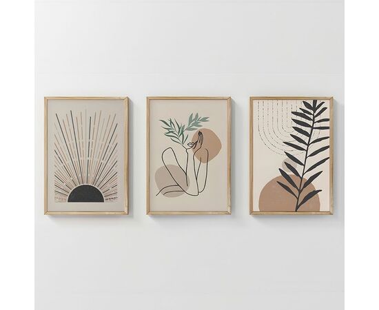 Πίνακας Gonma pakoworld τρίπτυχος με ψηφιακή εκτύπωση και πλαίσιο 33x1.5x48εκ - ΠΙΝΑΚΕΣ στο Milonadakis.gr