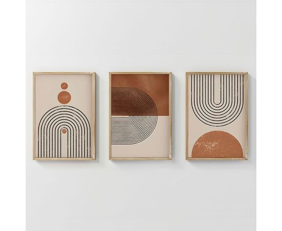 Πίνακας Herela pakoworld τρίπτυχος με ψηφιακή εκτύπωση και πλαίσιο 33x1.5x48εκ - ΠΙΝΑΚΕΣ στο Milonadakis.gr