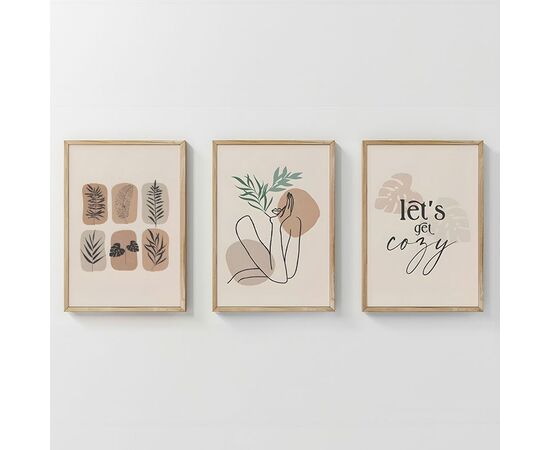 Πίνακας Xinbia pakoworld τρίπτυχος με ψηφιακή εκτύπωση και πλαίσιο 33x1.5x48εκ - ΠΙΝΑΚΕΣ στο Milonadakis.gr