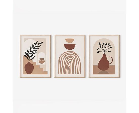 Πίνακας Rendala  pakoworld τρίπτυχος με ψηφιακή εκτύπωση και πλαίσιο 33x1.5x48εκ - ΠΙΝΑΚΕΣ στο Milonadakis.gr