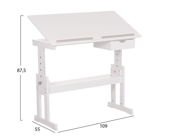 ΓΡΑΦΕΙΟ/ΣΧΕΔΙΑΣΤΗΡΙΟ ΠΑΙΔΙΚΟ ASCENT HM18289 MDF ΣΕ ΛΕΥΚΟ 109x55x87,5Υεκ - ΠΑΙΔΙΚΟ ΔΩΜΑΤΙΟ στο Milonadakis.gr