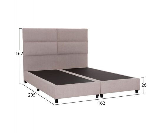 ΚΡΕΒΑΤΙ MILO HM616.32 ΜΠΕΖ ΥΦΑΣΜΑ ΓΙΑ ΣΤΡΩΜΑ 160x200εκ - ΚΡΕΒΑΤΙΑ στο Milonadakis.gr