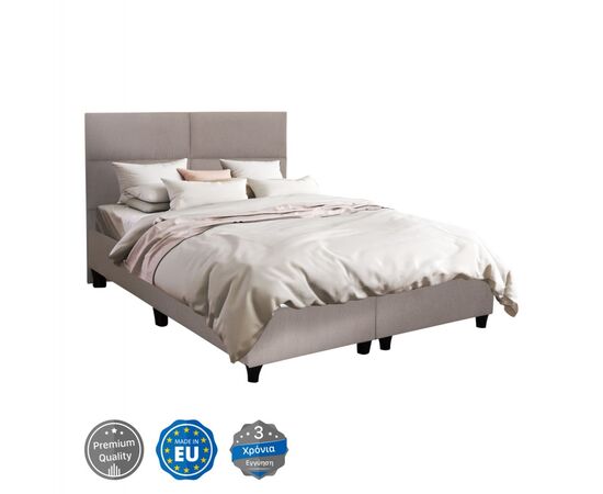 ΚΡΕΒΑΤΙ MILO HM616.32 ΜΠΕΖ ΥΦΑΣΜΑ ΓΙΑ ΣΤΡΩΜΑ 160x200εκ - ΚΡΕΒΑΤΙΑ στο Milonadakis.gr